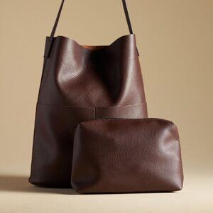 Anthropologie Tall Bucket Bag, Chocolate, Vegan